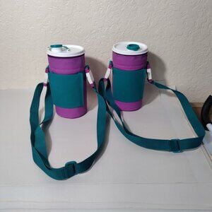 Lot‎ Of Vintage Tupperware Thristquake Tumbler Water Bottle & Stap 30oz 24148-2